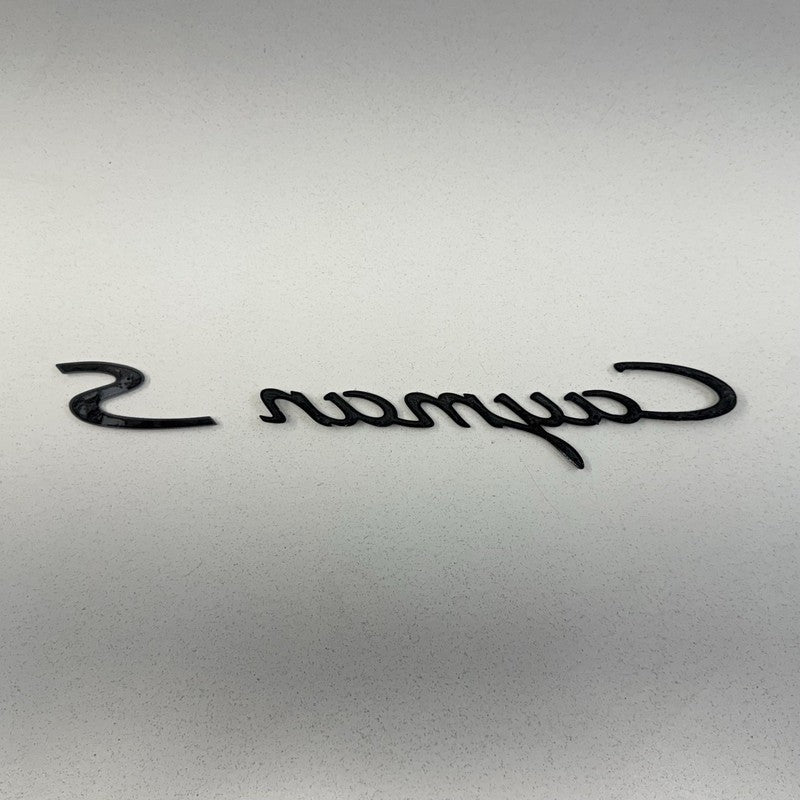 06-12 Porsche Cayman S 987 Rear Trunk Lid Nameplate Emblem Badge Logo Pair OEM