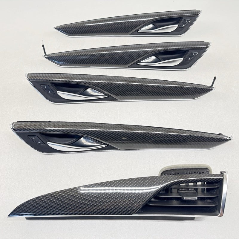 84523935 22-24 CADILLAC CT5 V BLACKWING CARBON FIBER DOOR PANEL AND DASH TRIM SET OEM