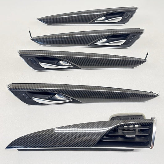 84523935 22-24 CADILLAC CT5 V BLACKWING CARBON FIBER DOOR PANEL AND DASH TRIM SET OEM