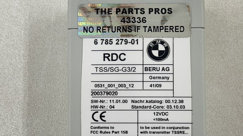 6 785 279 / 6785279 06-10 BMW M6 E63 E64 TPMS TIRE PRESSURE MONITORING SYSTEM MODULE 6785279 OEM