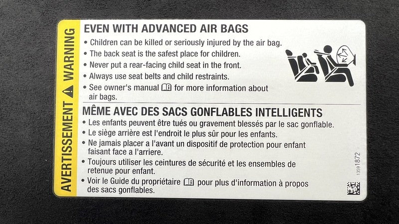 1359 1872 / 13591872 22-24 CADILLAC CT4 V BLACKWING LEFT & RIGHT SUNVISOR SUN VISOR PAIR SUEDE OEM