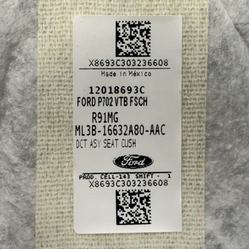 24-26 Ford Mustang Right Front Lower Seat Cushion Leather Space Gray O