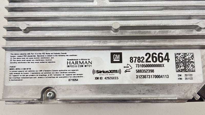 8782 2664 / 87822664 22-24 CADILLAC CT5 V BLACKWING SIRIUS SATELLITE RADIO RECEIVER MODULE OEM