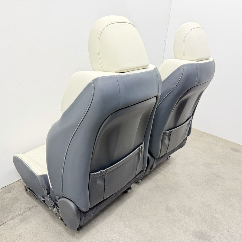 08-10 Lexus IS F Left And Right Front Seat Pair Leather Alpine White OEM