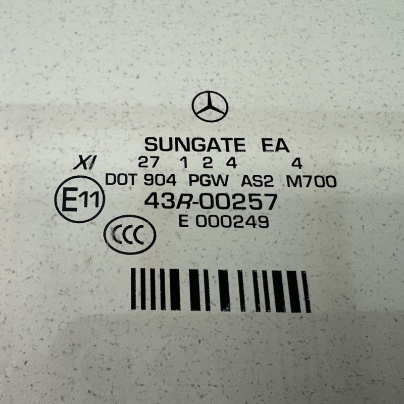 14-20 Mercedes W222 S550 Passenger Right Front Door Glass Window Dual 