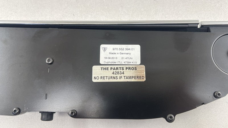 970.522.394.01 / 970 522 394 01 / 97052239401 10-16 PORSCHE PANAMERA FRONT DASHBOARD CUP HOLDER STORAGE COMPARTMENT OEM
