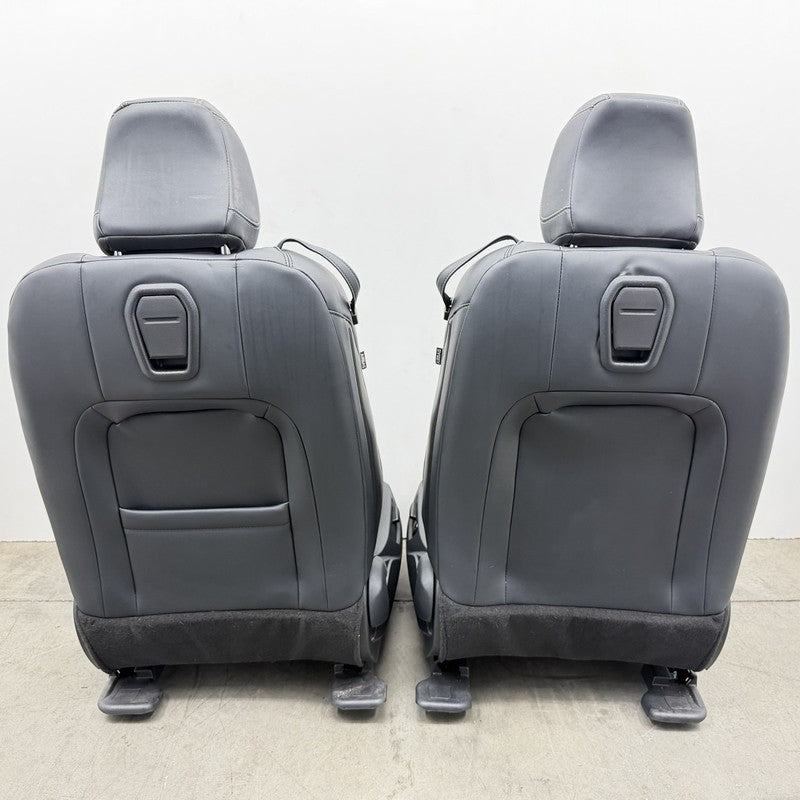 24-26 Ford Mustang GT Premium Front Seat Pair Leather Black W/ White Stitch OEM