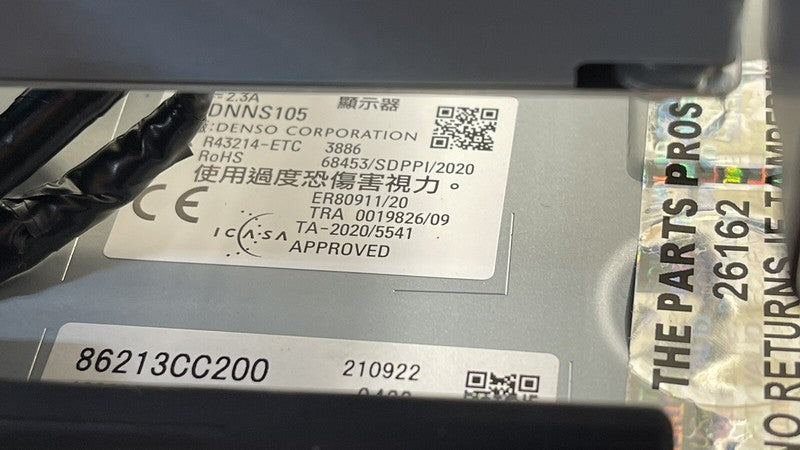 86222CC010 22-24 SUBARU BRZ TOUCH SCREEN DISPLAY SCREEN RADIO HEAD UNIT 86201CC600 OEM