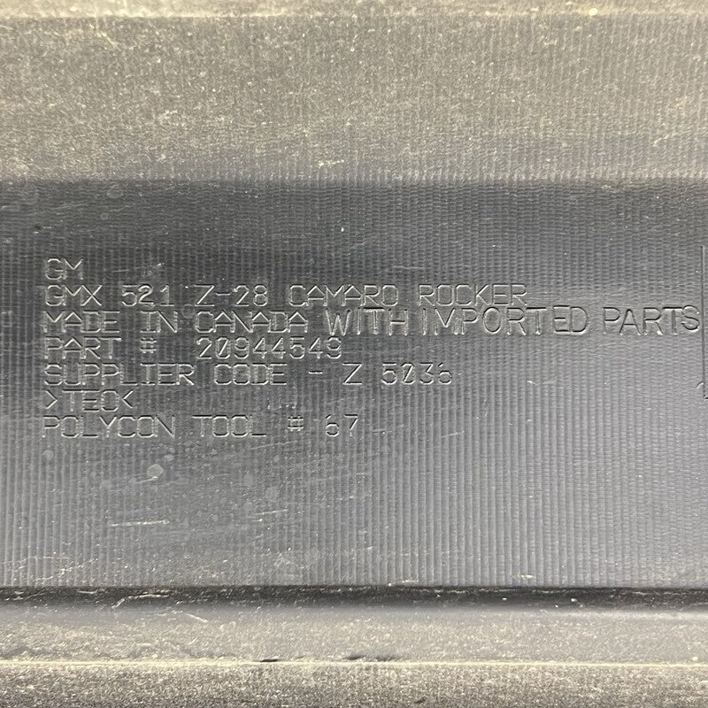 20944549 12-15 CHEVROLET CAMARO ZL1 DRIVER LEFT SIDE SKIRT ROCKER PANEL COVER TRIM OEM