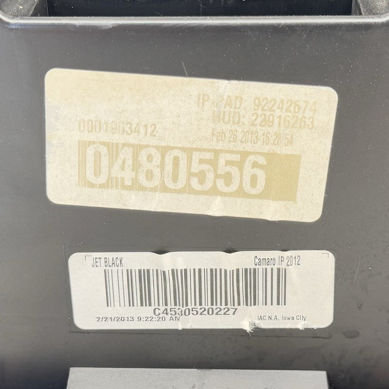 92242674 12-15 CHEVROLET CAMARO ZL1 DASHBOARD DASH BOARD INSTRUMENT PANEL COVER OEM