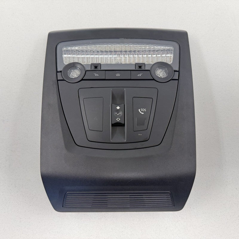 11-16 BMW M5 528 535 550 F10 Front Overhead Console Light Lamp Sunroof Black OEM