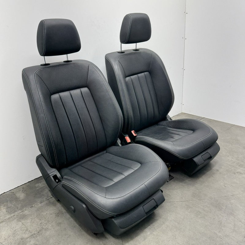 12-18 MERCEDES BENZ CLS550 W218 FRONT SEAT PAIR LEATHER BLACK OEM