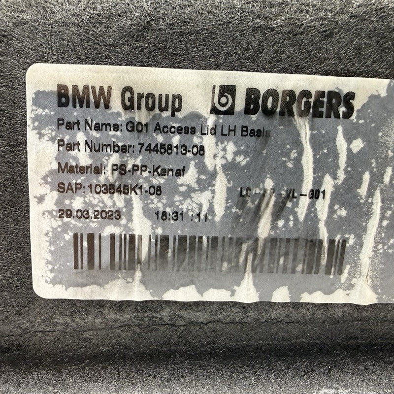 18-24 BMW G01 X3 Left Rear Quarter Panel Cover Trim Access Lid 7445813