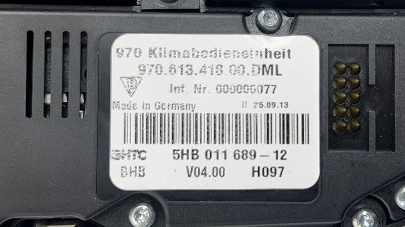 970.613.435.04 / 970 613 435 04 / 97061343504 14-16 PORSCHE PANAMERA CLIMATE CONTROL SEAT CONTROL VEHICLE CONTROL PANEL 