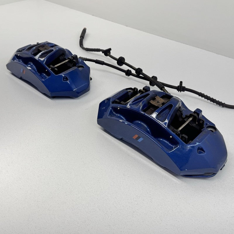 34117845747 12-18 BMW M5 M6 F06 F10 F12 F13 Front Brembo Brake Caliper Pair Blue OEM