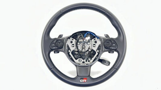  22-25 TOYOTA GR86 PREMIUM DRIVER STEERING WHEEL LEATHER BLACK OEM