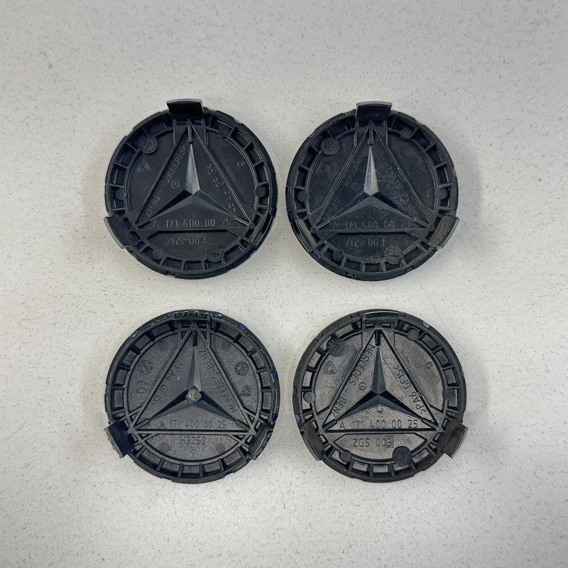 A 171 400 00 25 / A1714000025 Mercedes Benz Wheel Center Cap Rim Hubcaps 75mm Set of 4 Factory OEM