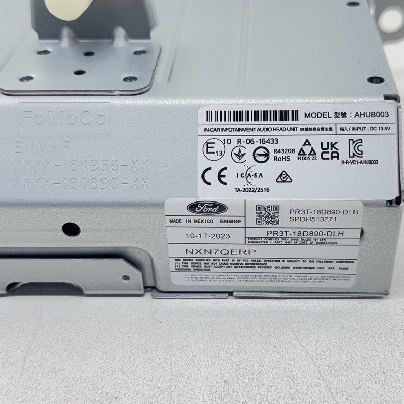 PR3T-18B955-BE / PR3T 18B955 BE / PR3T18B955BE 24-25 FORD MUSTANG GT SYNC 4 RADIO HEAD UNIT DISPLAY SCREEN WITH MODULE S