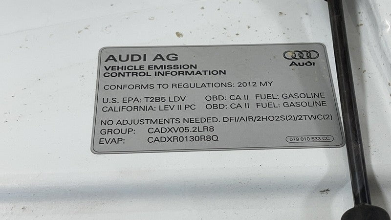 427 827 507 / 427827507 11-15 AUDI R8 SPYDER REAR ENGINE DECK LID HATCH TRUNK SHELF COVER 427827025 OEM