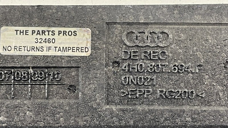 4H0.807.694.F / 4H0 807 694 F / 4H0807694F 11-18 AUDI A8 S8 FRONT BUMPER REINFORCEMENT BAR CRASH IMPACT ABSORBER BEAM OE