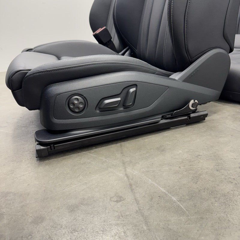  20-24 AUDI A4 S-LINE SEAT SET FRONT & REAR LEATHER BLACK OEM