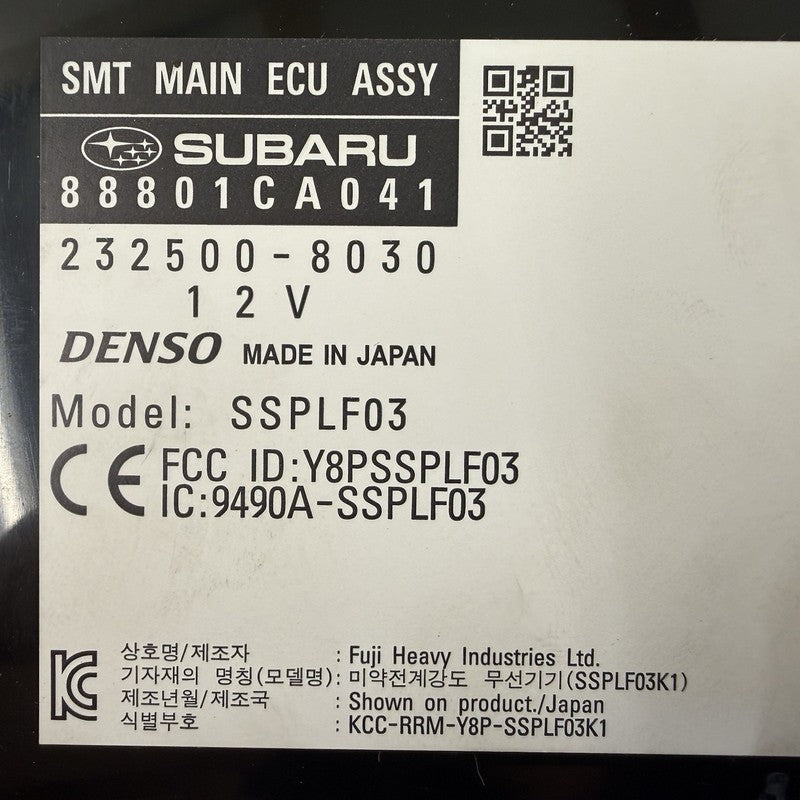 2013 Subaru BRZ SMT Main Keyless Entry Smart Key Control Module 88801C
