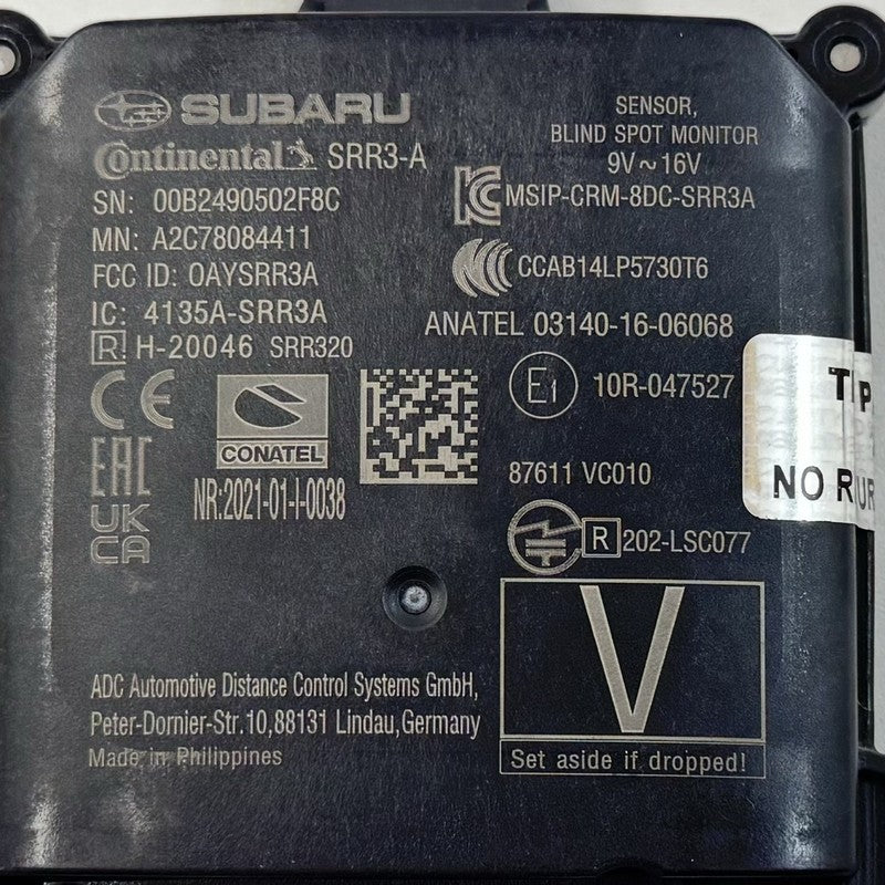 87611VC010 24-25 Subaru WRX Left Right Rear Blind Spot Sensor Radar Monitor 87611VC010 OEM