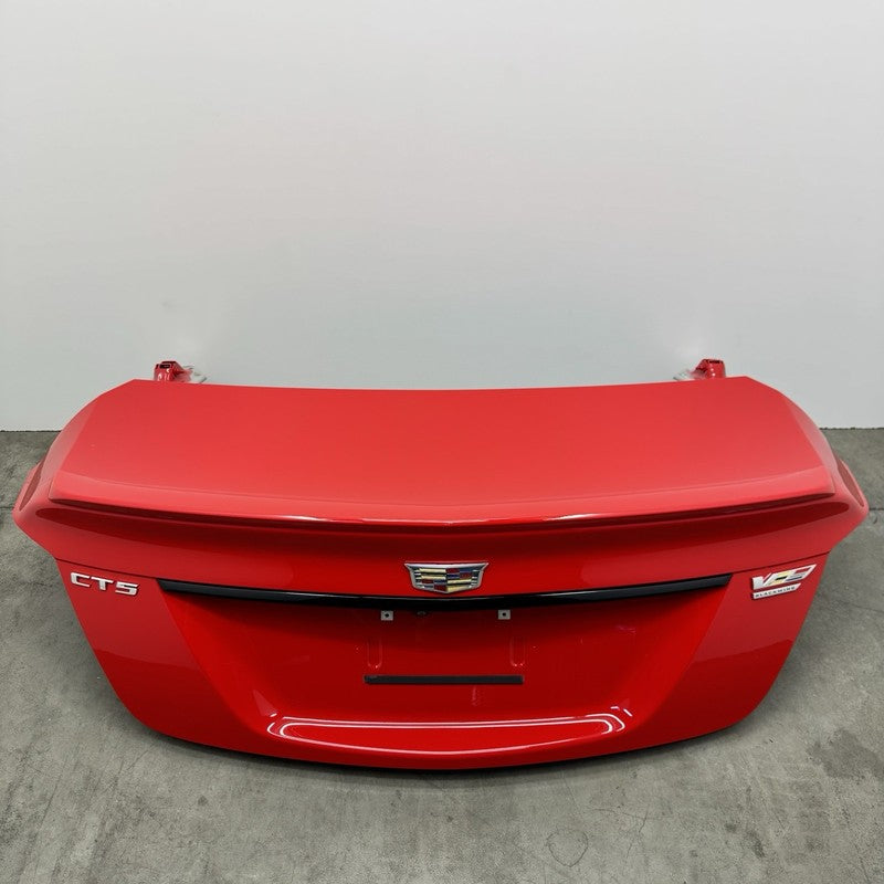 22-25 CADILLAC CT5 V BLACKWING TRUNK LID COMPLETE WITH SPOILER RED OEM