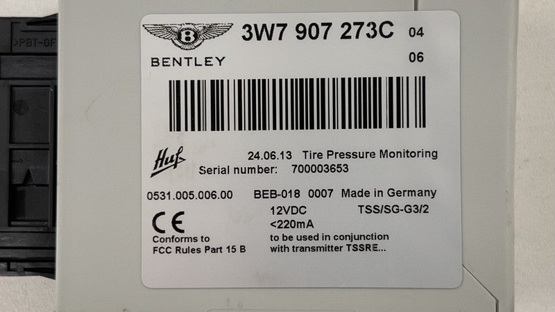 700003653 13-18 BENTLEY FLYING SPUR TIRE PRESSURE MONITOR SENSOR CONTROL MODULE OEM