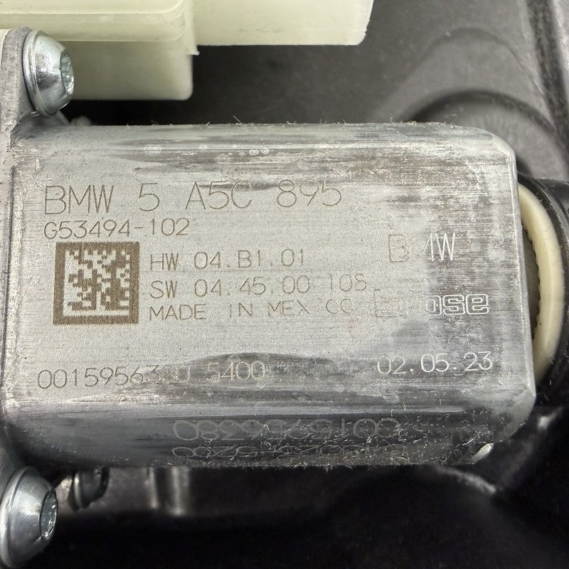 18-24 BMW G01 X3 Driver Left Rear Window Regulator Motor Carrier Assem