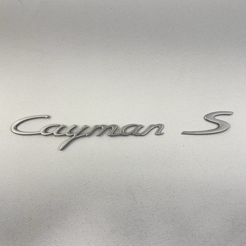 06-12 Porsche Cayman S 987 Rear Trunk Lid Nameplate Emblem Badge Logo Pair OEM