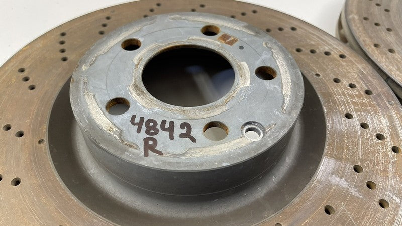 14-17 MERCEDES BENZ E550 W207 FRONT ROTOR BRAKE DISC DRILLED PAIR OEM