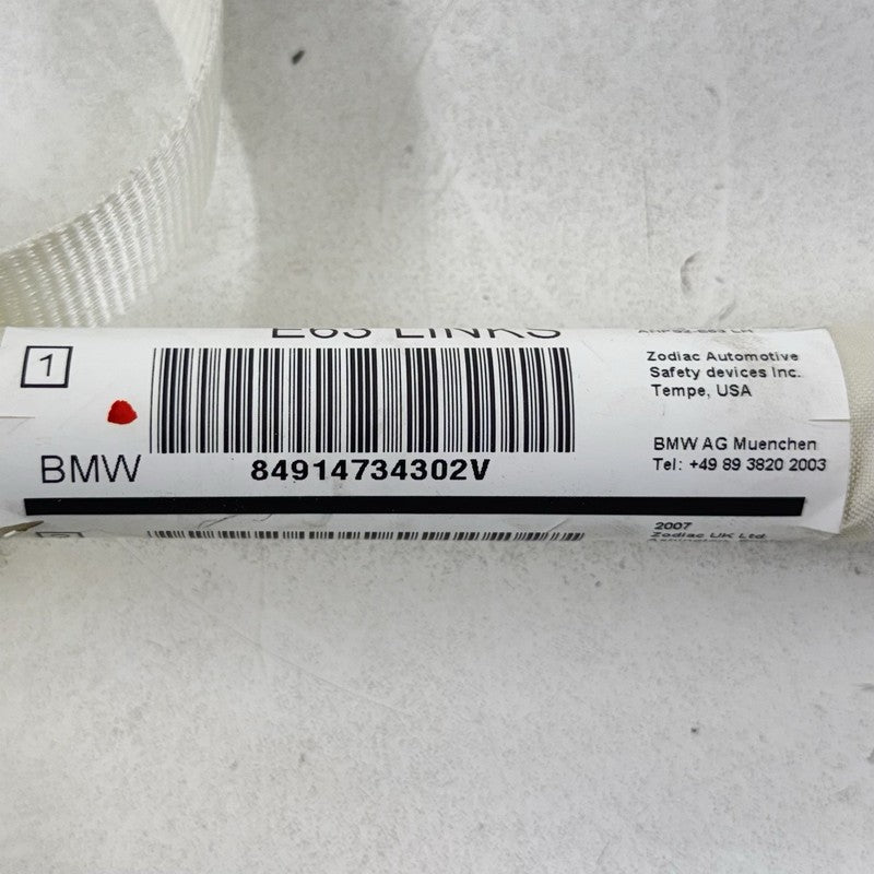 06-10 BMW M6 E63 E64 Driver Left Curtain Roof Airbag Air Bag SRS OEM