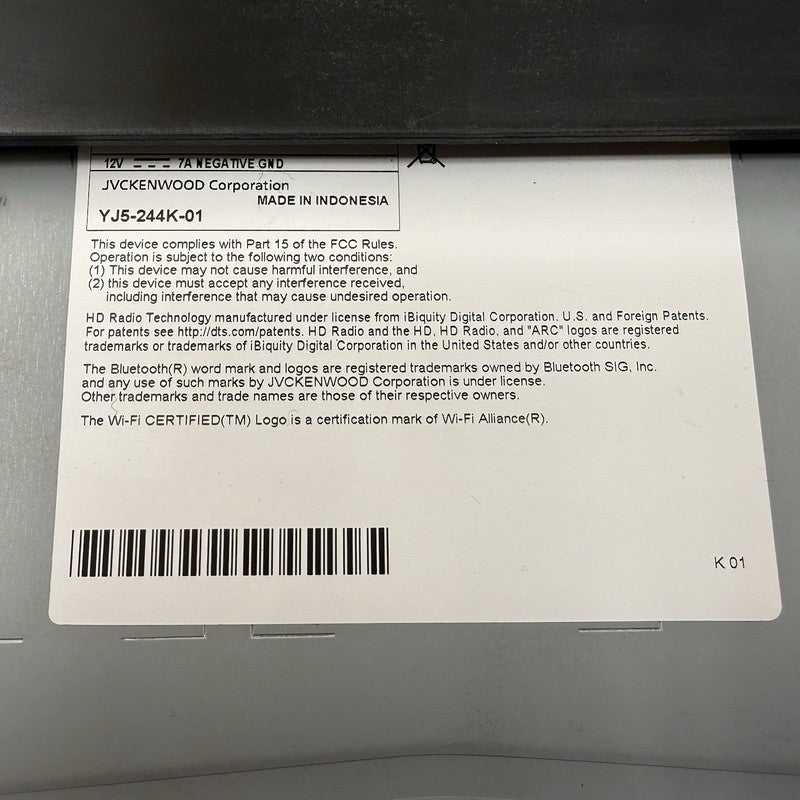 YJ5-244K-01 / YJ5 244K 01 / YJ5244K01 06-08 Porsche Cayman 987 Kenwood Radio Display Screen Head Unit W/ Wire Harness