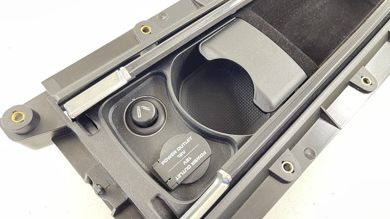 970.553.211.10 / 970 553 211 10 / 97055321110 10-16 PORSCHE PANAMERA REAR CONSOLE CUP HOLDER STORAGE COMPARTMENT TRIM OE