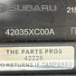 42035XC00A 24-25 SUBARU CROSSTREK FUEL EVAP VAPOR CHARCOAL EMISSION CANISTER 42035XC00A OEM