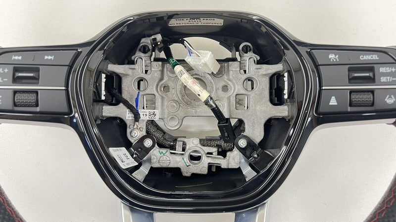 77901-T20-H020A / 77901 T20 H020A / 77901T20H020A 2024 ACURA INTEGRA TYPE S STEERING WHEEL LEATHER BLACK WITH RED STITCH