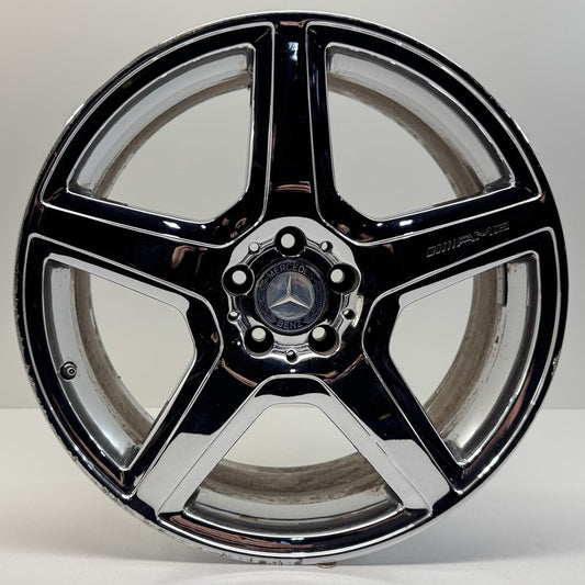 A 221 401 2502 /  A2214012502 07-13 Mercedes W216 W221 CL S Class AMG Rear Wheel Rim 20x9.5 Chrome Factory OEM