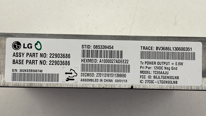 22903686 2013 CHEVROLET CAMARO SS ONSTAR COMMUNICATION INTERFACE MODULE 22903686 OEM