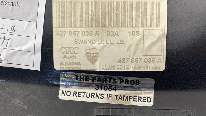 427 867 035 A 33A / 427867035A33A 11-15 AUDI R8 SPYDER DRIVER LEFT REAR INTERIOR COVER TRIM LEATHER OEM