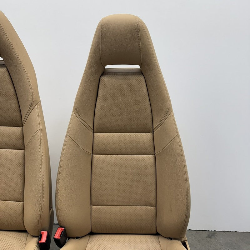 10-16 PORSCHE PANAMERA FRONT SEAT PAIR POWER MEMORY LEATHER LUXOR BEIGE OEM