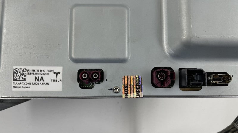 1506277 21-23 TESLA MODEL 3 ENTERTAINMENT MEDIA CONTROL MODULE 1566786-80-C OEM