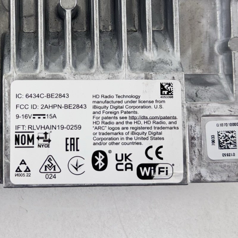 8651 1724 / 86511724 22-24 CADILLAC CT5 V BLACKWING SIRIUS SATELLITE RADIO RECEIVER MODULE OEM