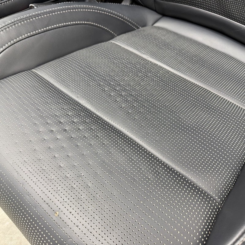 24-26 Ford Mustang GT Premium Front Seat Pair Leather Black W/ White Stitch OEM