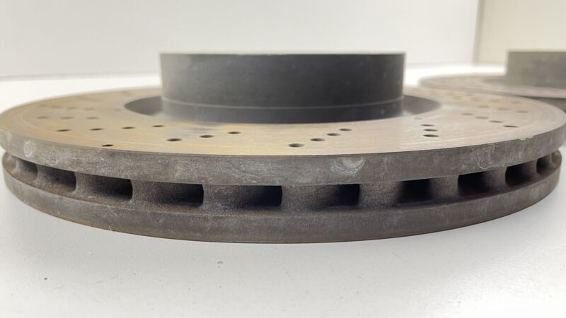 14-17 MERCEDES BENZ E550 W207 FRONT ROTOR BRAKE DISC DRILLED PAIR OEM