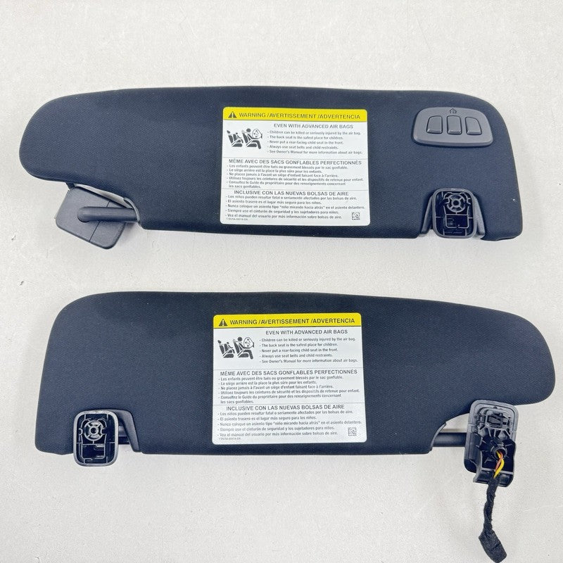 BU5A-00014-DA / BU5A 00014 DA / BU5A00014DA 24-25 Ford Mustang GT Left & Right Front Sunvisor Sun Visor Shade Pair Black