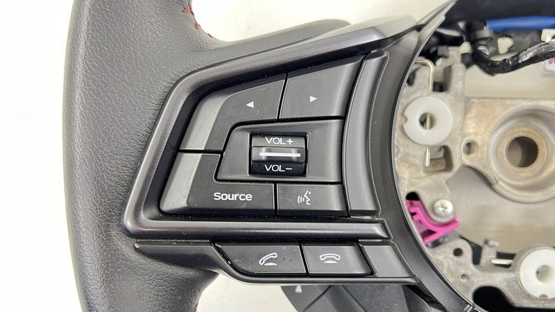 22-24 SUBARU WRX DRIVER STEERING WHEEL LEATHER BLACK OEM