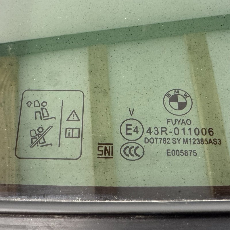 18-24 BMW G01 X3 Passenger Right Rear Door Quarter Window Glass OEM