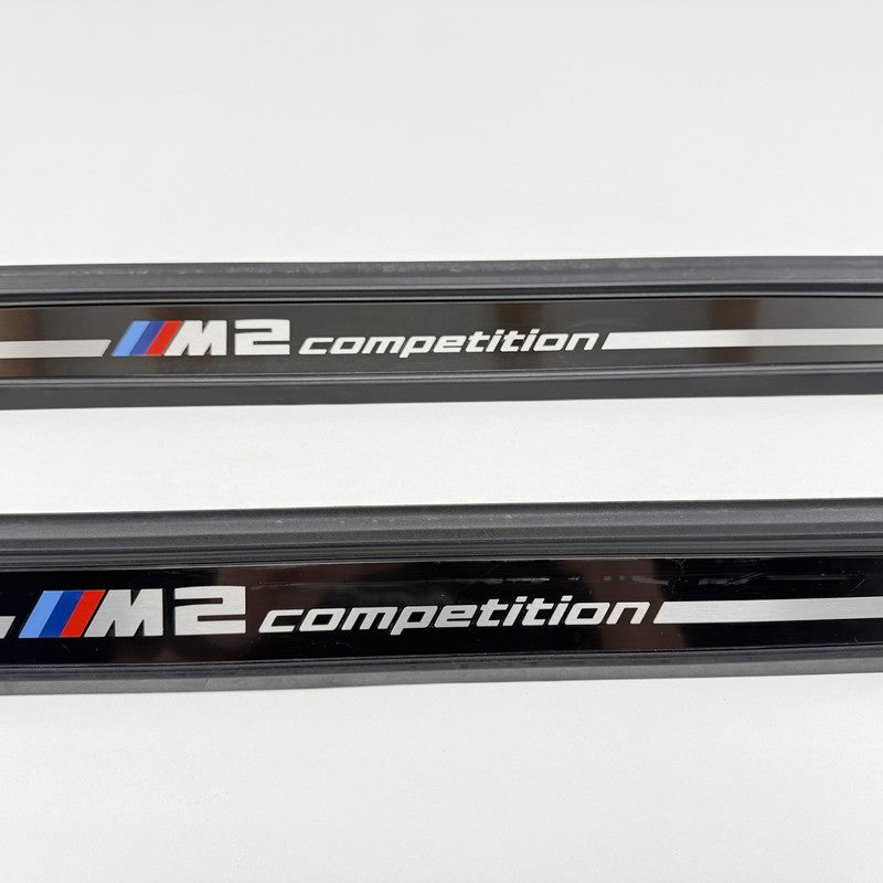 7 345 103 / 7345103 19-21 BMW M2 Competition Left & Right Door Step Sill Scuff Plate Trim Panel OEM