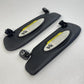 06-08 Porsche Cayman 987 Illuminated Sunvisor Sun Visor Shade Pair Black OEM
